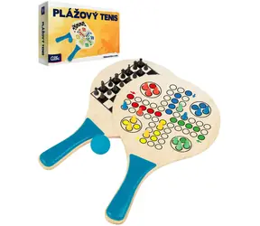 Albi Súbor hier Plážový tenis, šach, Človeče nehnevaj sa 3v1 / Drevo / 2+ hráči / od 6 rokov