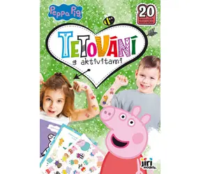 JIRI MODELS Zošit s tetovaním Prasiatko Peppa / 20 tetovačiek / Aktivity / 18x26 cm / od 3 rokov