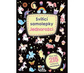 JIRI MODELS Samolepky Jednorožce / 215 ks / Svieti v tme