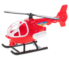 Vrtuľník červený 25 cm / Otváracia kabína / Plast / od 3 rokov