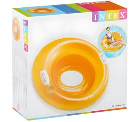 INTEX Plavecké kreslo Lounge 119 cm / Hračka do vody / 3 farebné varianty / s úchytmi a držiakom na pitie