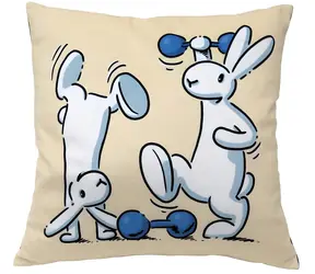 MORAVSKÁ ÚSTREDŇA Vankúš Bob a Bobek Činky / 30x30 cm / 100% polyester / od narodenia
