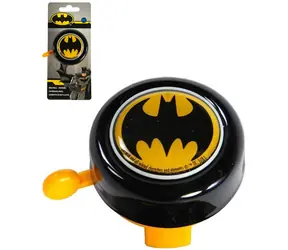 VOLARE Zvonček na bicykel Batman čierny / Priemer 5,5 cm / Kov a plast / Pre deti od 3 rokov