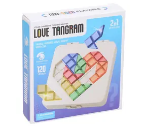 WIKY Hlavolam Tangram srdca / 120 úrovní / od 6 rokov