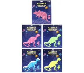 WIKY Samolepky Dinosaury svietiace v tme / Samolepky na stenu / 2 ks / Fosforeskujúce