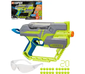 Hasbro NERF Blaster Hyper Fuel-20 / Zásobník na 20 guličiek / 33,5 m/s / Ochranné okuliare a guličky / od 14 rokov