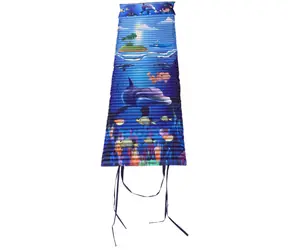 KUBISPORT Skladacie plážové lehátko Morský svet /184 x 55 cm/ s podhlavníkom