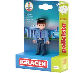 EFKO Igráček Policajt / Kĺbová figúrka s doplnkami / obušok, zbraň / od 3 rokov