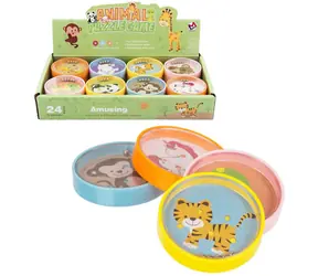 Hlavolam guličkový Zvieratká 6 cm / Hlavolam / 5 guličiek / Plast / 8 motívov / od 3 rokov