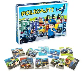 HYDRODATA Spoločenská hra Policajti 3v1 / Logická hra / 40 kariet / od 3 rokov