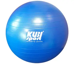 KUBIsport Giant 85 cm modrá / Gymnastická lopta / nosnosť 150 kg / výška postavy 180-195 cm