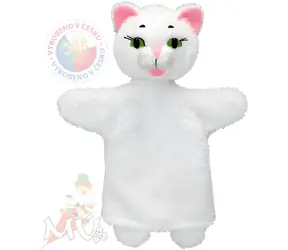 MORAVSKÁ ÚSTREDŇA Maňuška s ťapkami Mačička biela / 26 cm / od 3 rokov