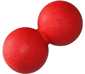 Merco Duálna masážna loptička 6x12 cm červená / Masážna loptička / TPE / pre dospelých
