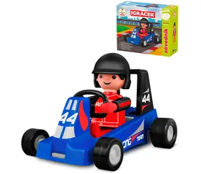 EFKO Igráček Pretekár modrá motokára / Figúrka s motokárou / plast / od 3 rokov