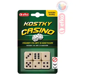 EFKO Hracie kocky Kasíno / Keramika / 6 ks / 16 mm / od 3 rokov