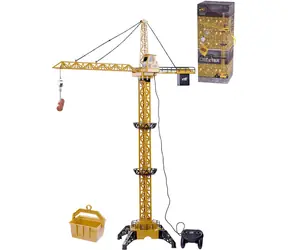 Žeriav stavebný 128 cm / Káblové ovládanie / na batérie / plast / od 3 rokov