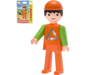EFKO Figúrka Igráček MultiGO Smetiareň / Kĺbová / Plast / 7,5 cm / na karte / od 3 rokov