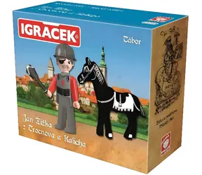 EFKO Igráček Jan Žižka z Trocnova a Kalicha / Set s koňom a doplnkami / 8 cm / od 3 rokov