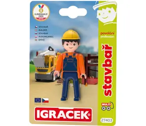 EFKO Figúrka Igráček MultiGO Stavbár / Kĺbová / 7,5 cm / od 3 rokov