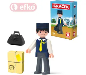 EFKO Igráček Poštár s doplnkami / Figúrka / plast / 8 cm / od 3 rokov