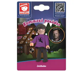 EFKO Igráček Ježibaba, Kominická rozprávka / Postavička s rozprávkou na karte / plast / 7,5 cm / od 3 rokov
