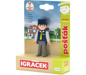 EFKO Figúrka Igráček Poštár / Séria Povolanie / balík, taška / od 3 rokov