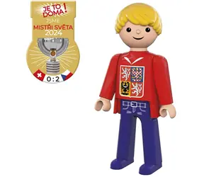 EFKO Igráček Fanúšik MS v hokeji 2024 červený dres / Výška 7,5 cm / od 3 rokov