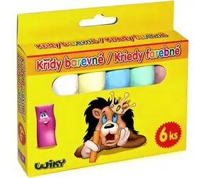 Wiky Chodníkové kriedy s levom / 6 ks / Mix farieb / Krabička