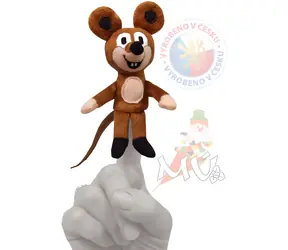 MORAVSKÁ ÚSTREDŇA Maňuška prstová Myška 12 cm / Textil / Od 3 rokov