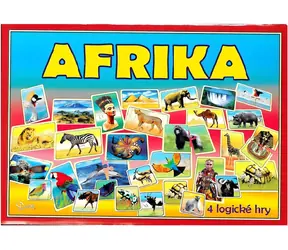 HYDRODATA Spoločenská hra Afrika / Náučná hra / 4 hry v 1 / Pexeso / od 4 rokov
