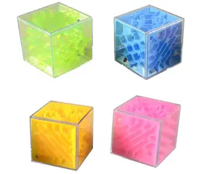 Guľôčkový hlavolam bludisko v kocke 5,5 cm / Hlavolam / Plast