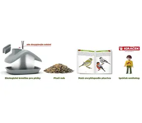 EFKO Krmítko pre vtáky ekologické s figúrkou Igráček / Krmítko / 100% recyklovaný plast / objem 0,8 l / výroba ČR