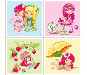 AKIM Pexeso Jahôdka (Strawberry Shortcake) / 32 dvojíc / tvrdý kartón / od 3 rokov