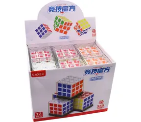 MADE Hlavolam Kocka 3x3 biela / Hlavolam / v priehľadnom boxe / 6,5 x 8 x 6,5 cm