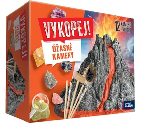 Albi Vykopaj! Úžasné kamene / Vedecká a vykopávková sada / 12 kameňov / od 6 rokov