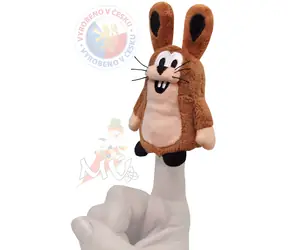 MORAVSKÁ ÚSTREDŇA Prstový maňuška Zajac 10 cm / Plyš / od 3 rokov