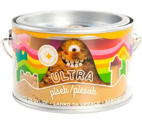 Epee Kinetický piesok Ultra trblietavý zlatý / 200 g / 5 formičiek / v plechovke / 3+
