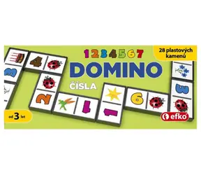 EFKO Domino s obrázkami a číslami / Spoločenská hra / 28 dielikov / plast / od 2 rokov