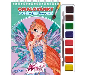 AKIM Omaľovánky WinX Club / S vodovými farbami a štetcom / od 3 rokov