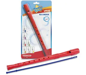 Bontempi Flauta plast červená / Hudobný nástroj / sopránová / 33 cm / od 3 rokov