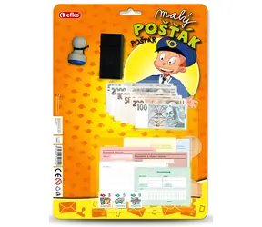 EFKO Hrací set Malý poštár / Hra na profesie poštára / Pečiatka, zloženky, detské peniaze / od 5 rokov
