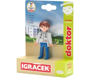 EFKO Igráček Doktor / Kĺbová figúrka s doplnkami / 7,5 cm / od 3 rokov