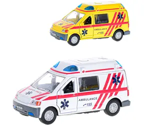 Auto ambulancia CZ design / Spätný chod / Svetlo a zvuk / 14 cm / kov a plast