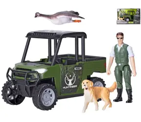 Auto Revenant terénny set s lovcom a zvieratami / Sada hračiek / 14 cm / plast / od 3 rokov