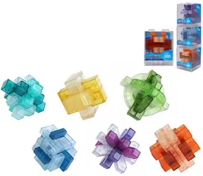 BRAIN GAMES Hlavolam kocka / Puzzle skladačka / 7 cm / Plast / 6 farebných variantov / od 3 rokov