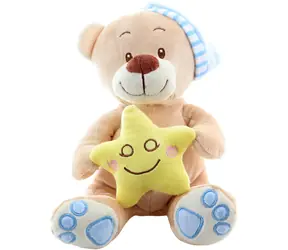 Orion Plyšový medvedík s hviezdičkou a modrou čiapočkou / 23 cm / od 0 mesiacov