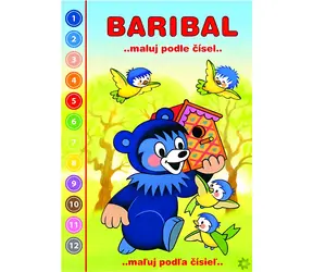 AKIM Maľuj podľa čísel Baribal / Omaľovánka / A5 / 9 listov