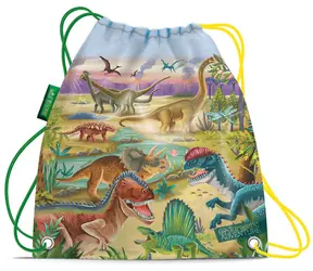 ARGUS Vrecko na prezuvky Jurassic Adventure / Sťahovací vak na chrbát / 37 x 44 x 10 cm / Polyester