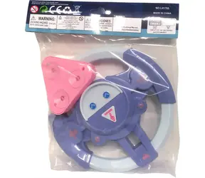 Volant detský zvukový modro-biely s prísavkou / 19 cm / Na batérie / od 3 rokov