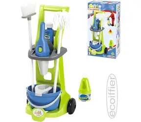 ECOIFFIER Upratovací vozík s vysávačom / Sada na upratovanie / 8 dielov / plast / od 3 rokov